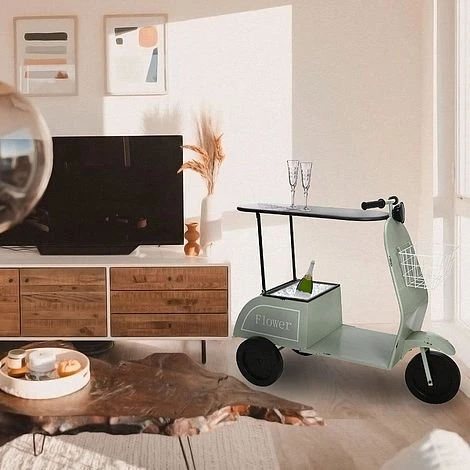 Idooka Green Metal Scooter Side Table - Image 3