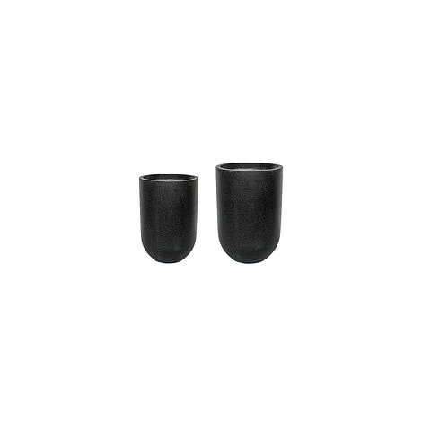 Catania Anthracite Terrazzo Set Of 2 Vases