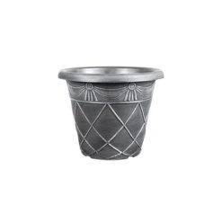 Tuscany Planter Roman Round 45cm Silver Effect