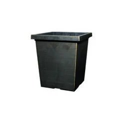 Tuscany Planter Tall Square 37cm - Black Bronze Effect