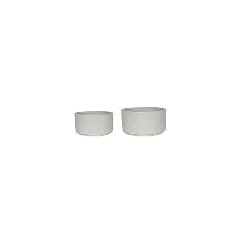 Catania White Terrazzo Set Of 2 Cylinder Bowls