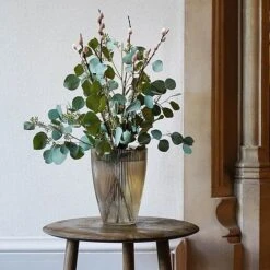 Mocha Ribbed Tall Vase H24.5Cm W18Cm