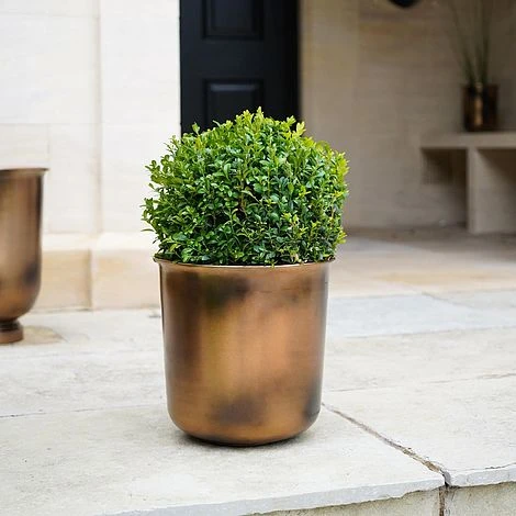 Outdoor Hampton Copper Metal Planter H25Cm W21.5Cm - Image 2