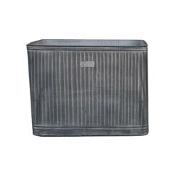 Outdoor Hampton Rectangular Galvanised Metal Planter H45Cm W80Cm