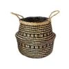 Seagrass Tribal Black Lined Basket Medium H30Cm D35Cm